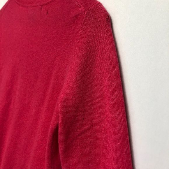 Tahari Women 100% 2-Ply Cashmere Sweater Size Medium Hot Pink M113 -21 - Picture 3 of 16